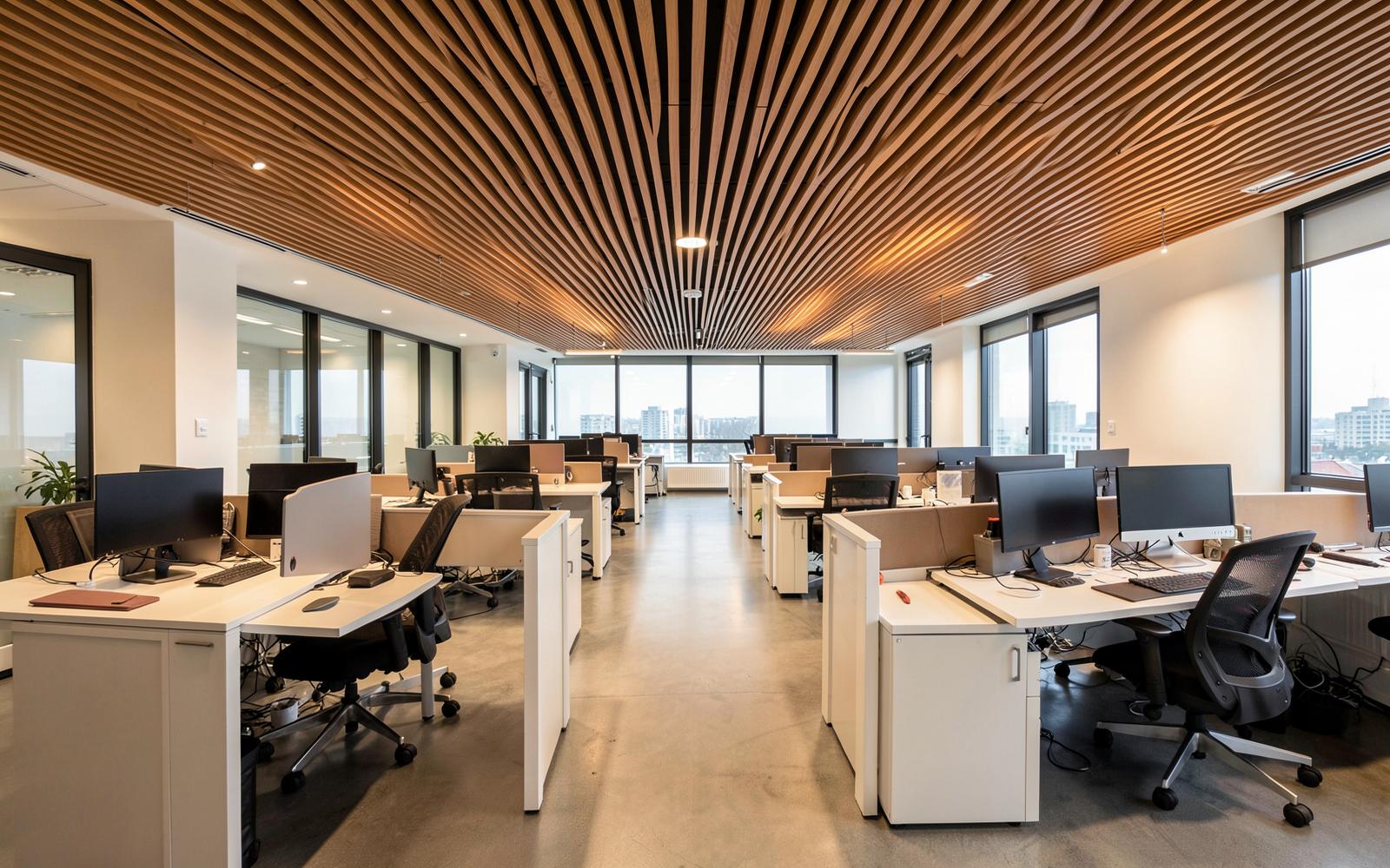 Interior portfolio — Nexus office workspace, 4:3